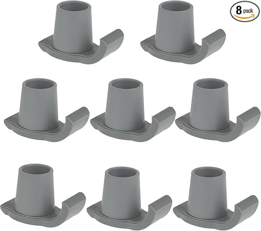 Magicorange Walker Glide Skis, 8 Pcs Universal Fit Walker ski Glides,Easy to Use Rubber Walker Glides,Walker Feet Replacement (Grey)