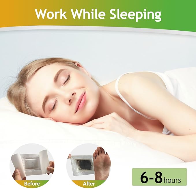 62 Pads Foot Pads Natural Turmeric & Ginger, Wormwood, Bamboo Vinegar, 62Pads Goodnight Pads Included 62 Adhesive Sheets