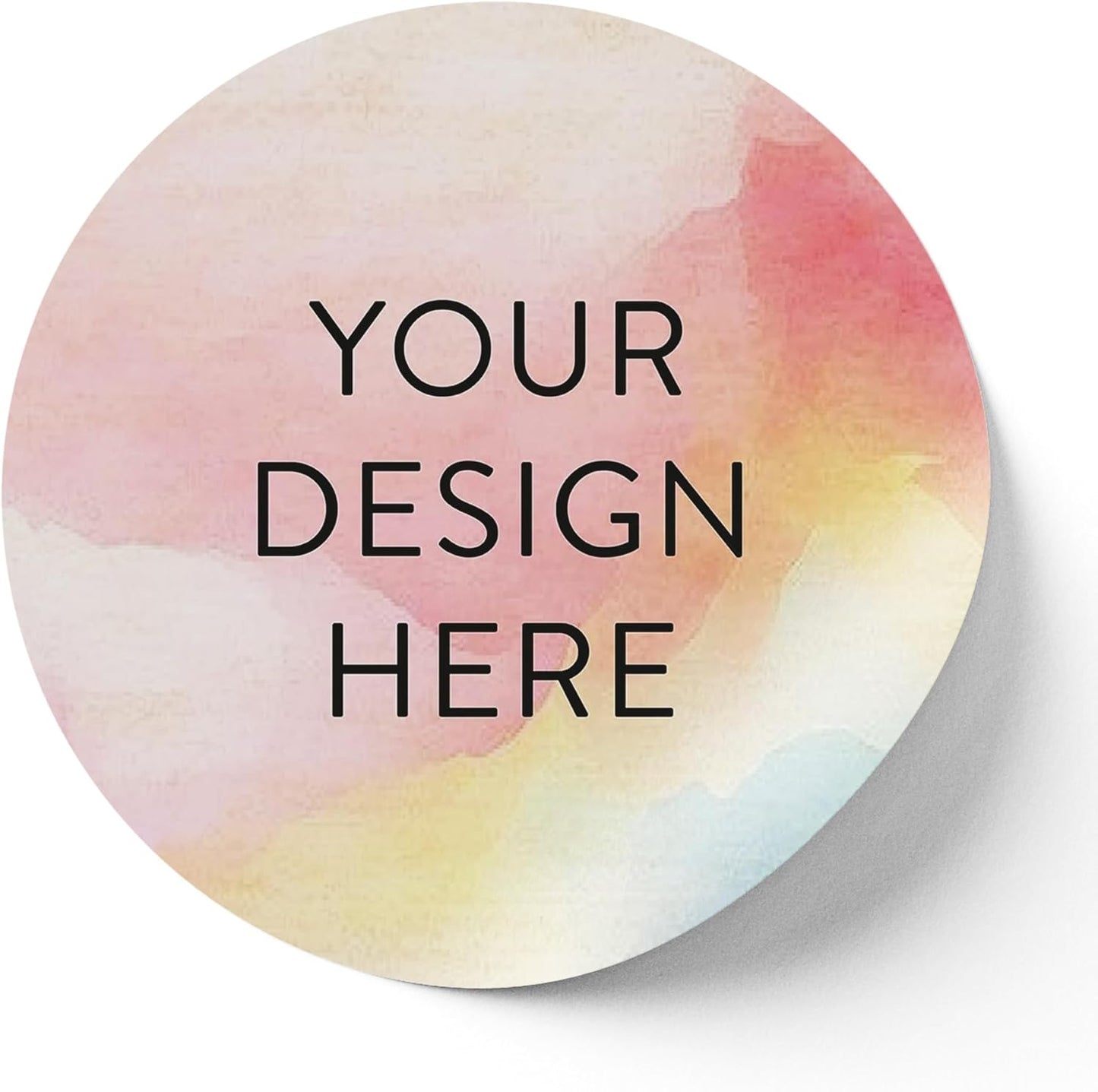 100 Custom Vinyl Stickers - Upload Your own Image, Text, Design, Logo - Personalized Logo Labels for Handmade, Packaging, Bottle, Jars, Candle, Brand Stickers (Watercolor, 4x4)