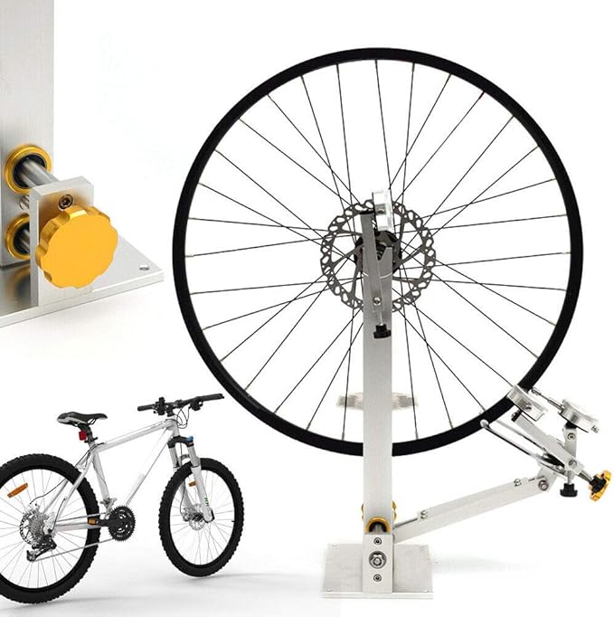 Wheel Truing Stand, Professional Bike Truing Stand for Maintenance with 3 Gauges, Bicycle Repair Tools, Accepts Wheels 13"-38"