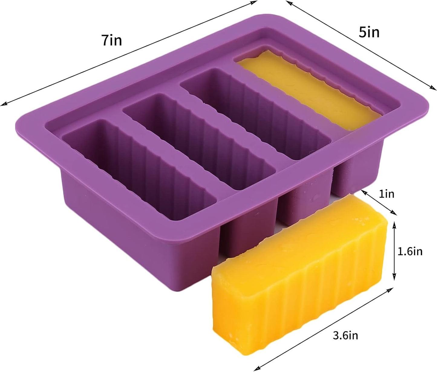 KeFanta Silicone Butter Mold, Butter Molds Tray with Lid,Large Butter Maker with Food Grade Silicone Spatulas,Rectangle Container for Brownies,Homemade Butter,Herbed,Garlic Butter