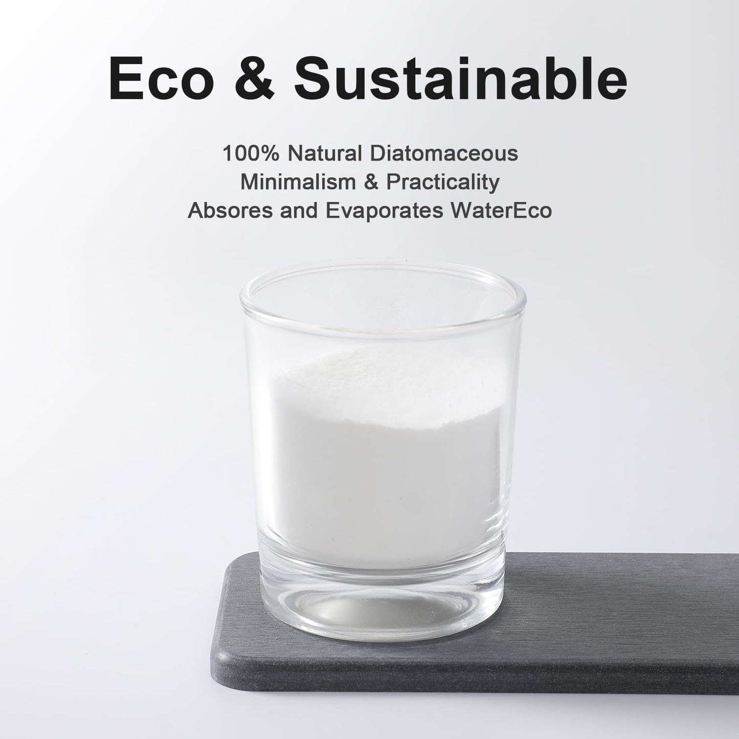 Water Absorbing Stone Tray for Sink | Quick Drying Diatomaceous Earth Coasters | Soap Dish Holder & Toothbrush Holder for Bathroom Counter | Hand Soap & Plant & Toiletries | Dark Grey 4-Pack