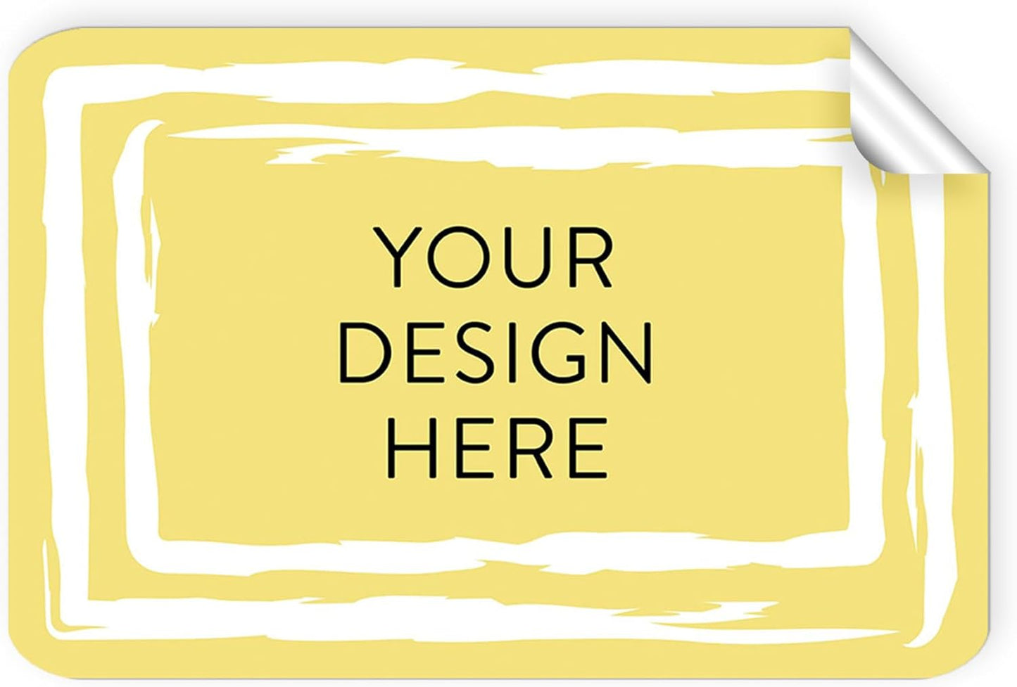 100 Custom Vinyl Stickers - Upload Your own Image, Text, Design, Logo - Personalized Logo Labels for Handmade, Packaging, Bottle, Jars, Candle, Brand Stickers (Lemon Swirls, 3x2)