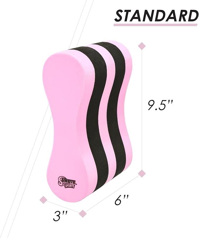 Sunlite Sports EVA 5-Layer Pull Buoy Leg Float - Pool Training Aid, Legs and HIPS Support for Adults, Kids, and Beginners, for Swimming Stroke