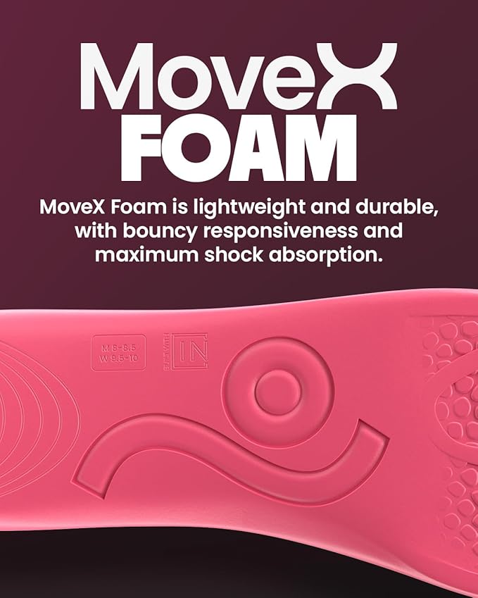 MOVE Baseline - All-Purpose Insoles - Sock Liner - Ultra Thin Shock Absorption - Maximum Freedom of Movement and Energy Return for Cleats, Shoes, Running, Basketball, Baseball (M15-15.5/WM16.5-17)