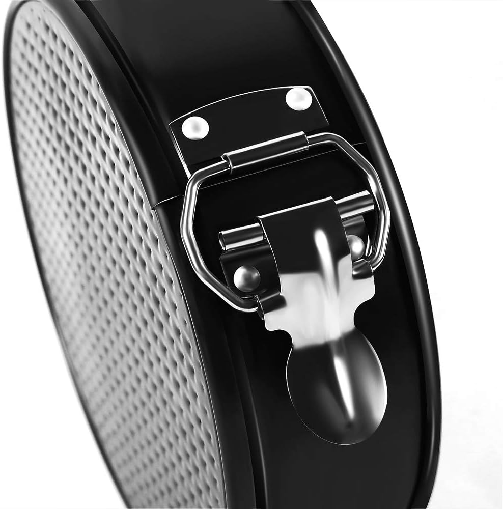 Springform Cake Pan Set of 3 Non-stick Leakproof Round Cheesecake Pan with Removable Bottom, Circle 3 Pieces 4" 7" 9" Springform Pans for Baking with 50 Pcs Parchment Paper Liners