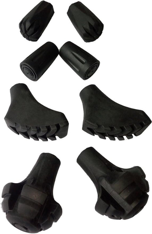 Replacement Rubber Tips Set for Trekking Pole Walking Hiking Sticks Tips Protectors