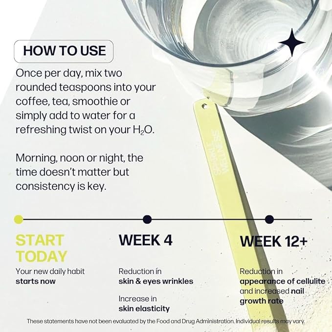 Sparkle Wellness Skin Boost Plus (Tropical) [50-Serves] | Collagen Powder Supplement with VERISOL Bioactive Hydrolyzed Collagen Peptides, Vitamin C & Hyaluroic Acid