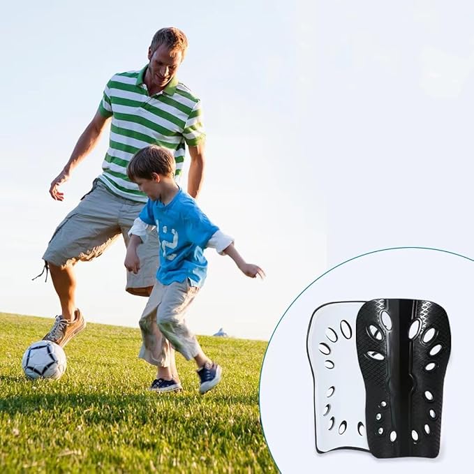 Soccer Shin Guards for Kids Youth, 2 Pairs Breathable Shin Pads for Boys Girls Teens Adults, Lightweight Football Equipment Cushion Protection for Men Women