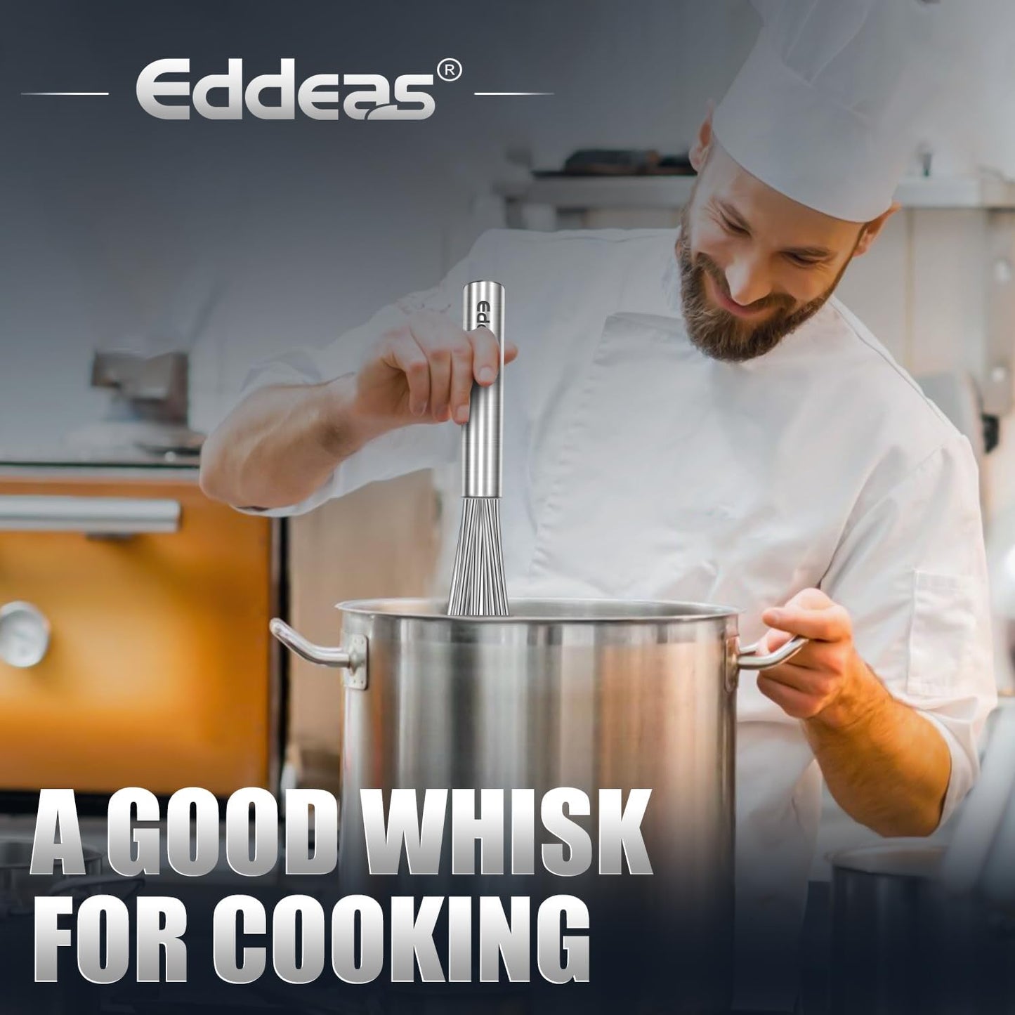 17in Large Whisk,Heavy Duty whisk, Stainless Steel whisk Suitable for Mixing Thick batter, Dry Ingredients and Seasonings.Accessories for professional commercial kitchens.