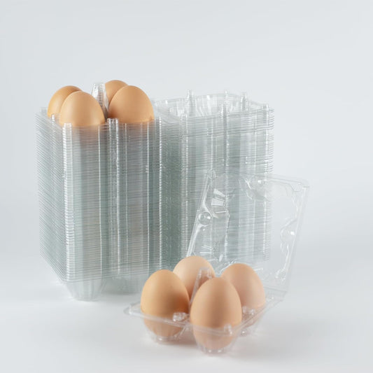 60 PCS Clear Egg Cartons, Egg Cartons Cheap Bulk Plastic Egg Holders for Home Ranch Chicken Farm Market