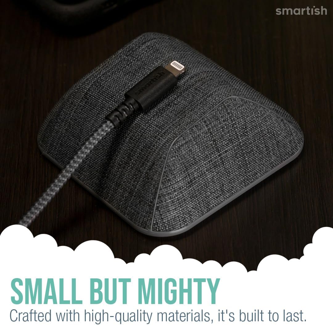 Smartish® Magnetic Cord Holder - Cable Wrangler Organizer with Magnet Clips for Charger Management on Desktop, Nightstand, or Side Table for All Cables, USB-C, Lightning Cables - No 2 Pencil Gray