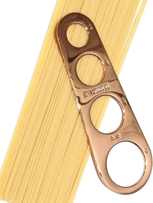 Rose Gold Copper Plated Stainless Steel Spaghetti Measuring Tool by Homey Product - Beautiful Premium Portion Measurer for Pasta and Noodles