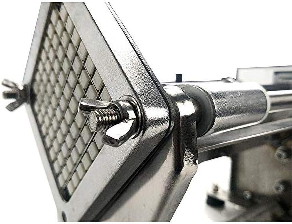 French Fry Potato Cutter Machine Electric Cutting Slicer Chipper Automatic Potato Cutter with 3 Sizes of Replaceable Blades Stainless Steel for Commercial Industrial Kitchen Restaurant Use