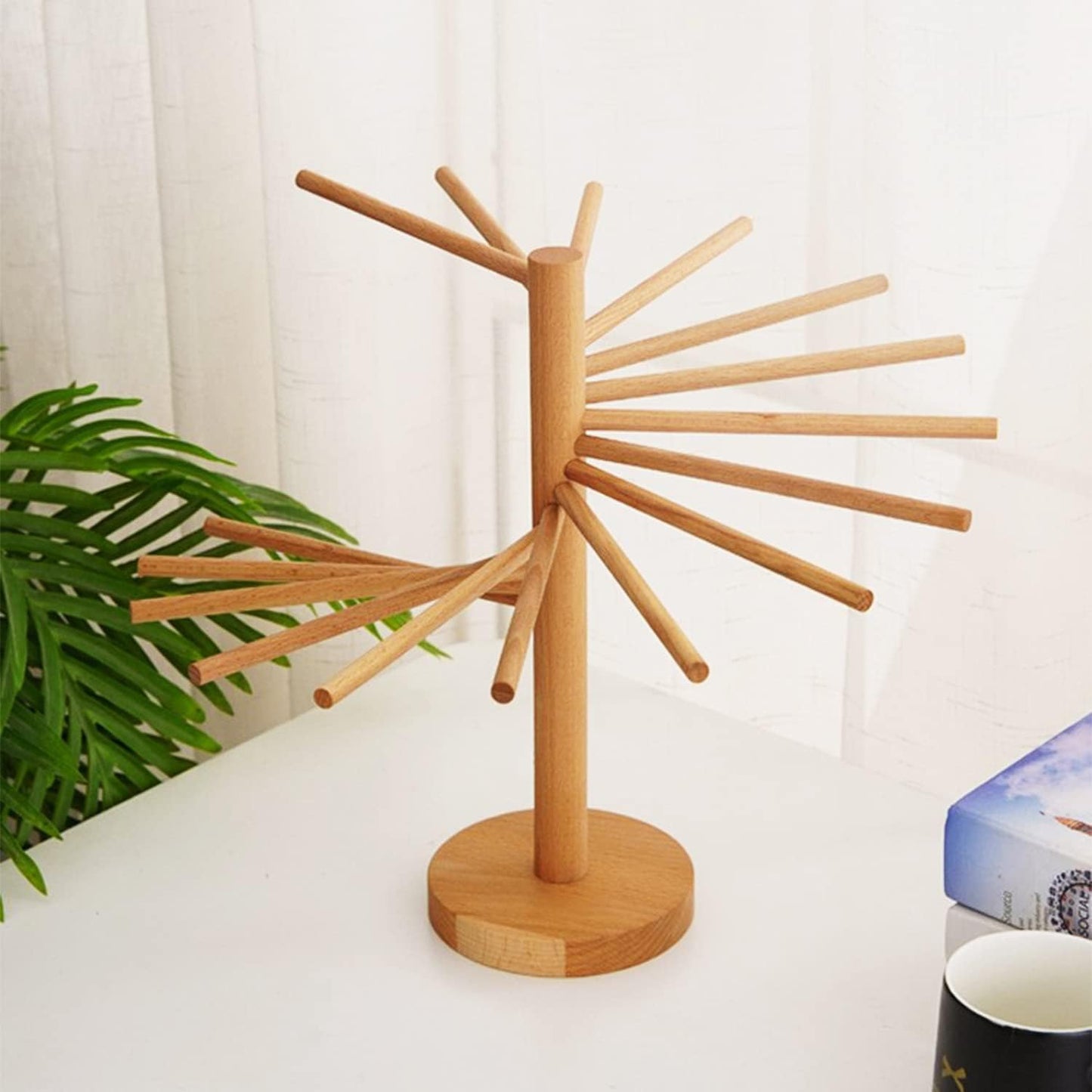 Wood Collapsible Homemade Household Noodle Dryer Rack Hanging Pasta Drying Rack for Home Kitchen