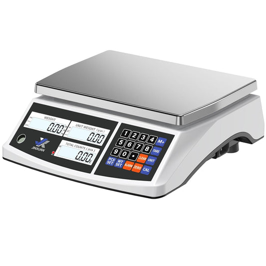 Industrial Price Counting Scale, 22lb/10kg Digital Bench Scale Inventory Scale for Small Parts Coin Scale, lb/g/kg/oz Units Electronic Scale with Backlight LCD Display, Large Platform, 0.0002lb/0.1g