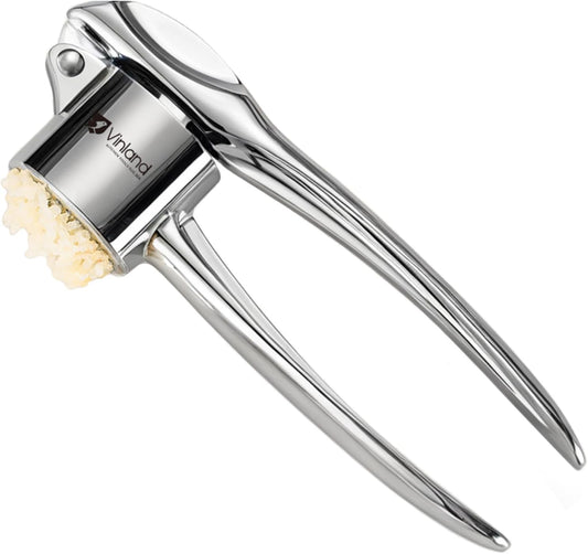 Premium Garlic Press Set, 304 Stainless Steel Garlic Crusher, Professional Garlic Mincer Tool Food Grade Professional Garlic Press - Made of 304 Stainless Steel, Rust-proof Ergonomic, Dishwasher Safe
