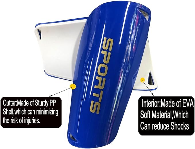 Soccer Shin Guards for Kid Youth Teen Adult - Shin Guards Sleeves with Inserted Pocket Cushion Protection Reduce Shocks and Injuries for TeamSports