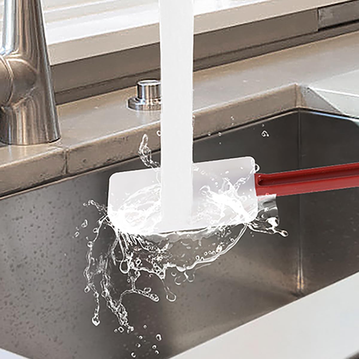 Commercial Grade Silicone Rubber Spatula Set, High Heat Spatula Scrapers 14 Inches, Commercial Spatula for Cooking, Rubber Spatula Set Resistant to 500℉ (2 Scrapers 14"/M)