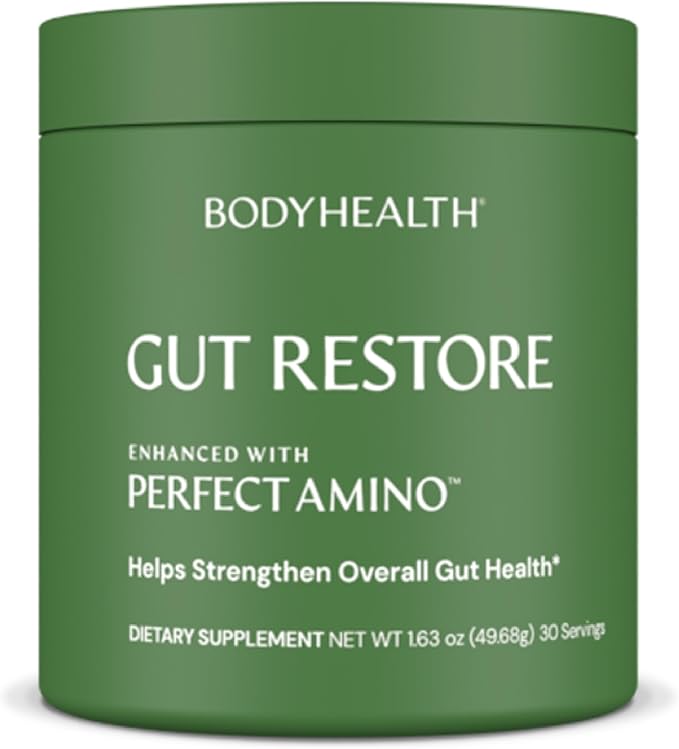 BodyHealth Gut Restore with PerfectAmino, ImmunoLin, and Humic Acid - Gut Health Supplement for Digestive and Immune Support - Unflavored - 30 Servings