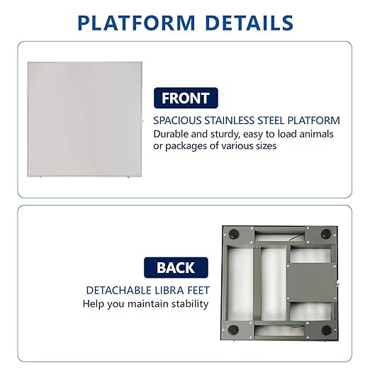 SIKE EPS660 Bariatric Floor Scale with Extra-Large Platform, SIKE Digital Postal Shipping Scale, 660 x 0.2lb(300kg x 0.1kg), 22" x 22" Platform, Stainless Steel, Heavy Duty