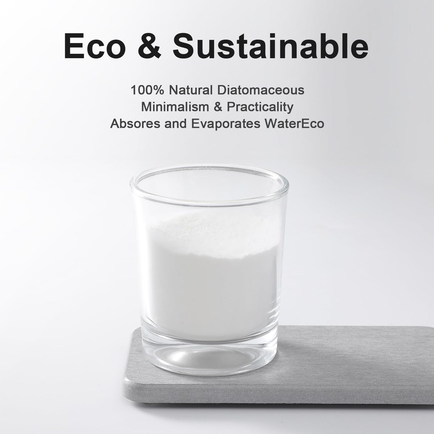 Water Absorbing Stone Tray for Sink | Quick Drying Diatomaceous Earth Coasters | Soap Dish Holder & Toothbrush Holder for Bathroom Counter | Hand Soap & Plant & Toiletries | Grey 4-Pack