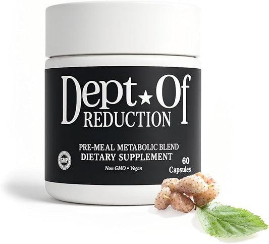 Dept. Of Reduction – White Mulberry Leaf & Cinnamon – Supports Healthy Carbohydrate Metabolism, Digestive Balance & Post-Meal Energy – 60 Vegan Capsules - Department of