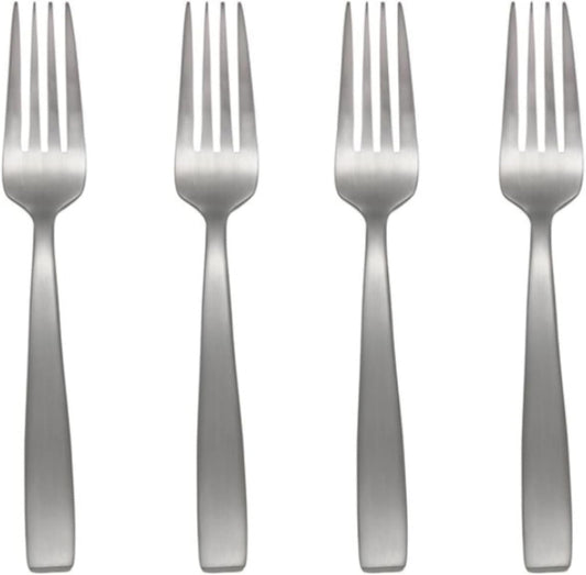 Oneida Everdine Everyday Flatware Dinner Forks, Set of 4, 18/0 Stainless Steel, Silverware Set
