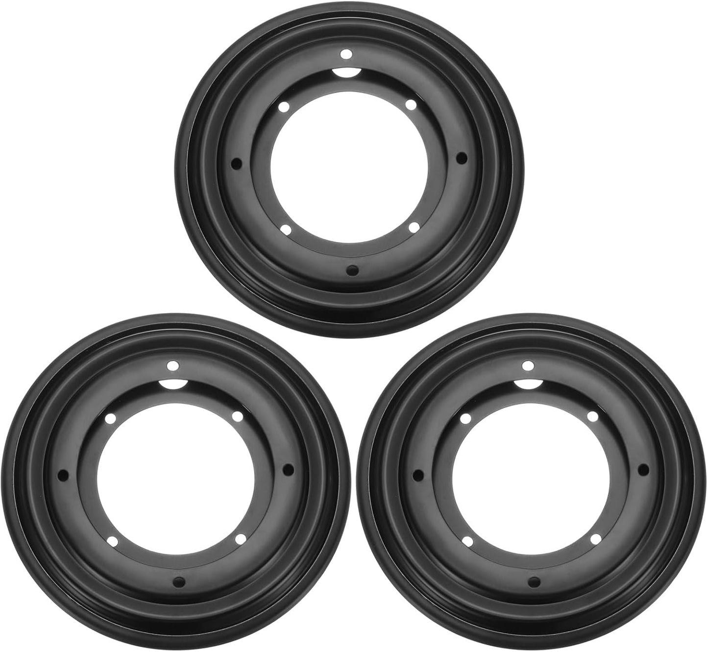 uxcell 3Pcs 5.5 Inch Rotating Bearing Plate, Swivel Plate Stand Lazy Susan Hardware Round Turntable Base Tray for Table Serving Tray Revolving Shelve, Black