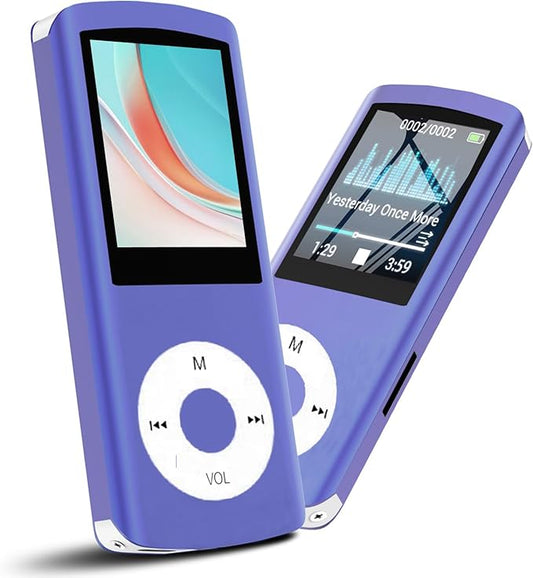 MP3 Player / MP4 Player, Hotechs MP3 Music Player with 64GB Memory SD Card Slim Classic Digital LCD 1.82'' Screen Mini USB Port with FM Radio, Voice Record