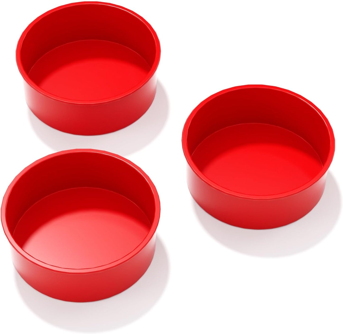 SOV Silicone round cake Pan, 6 inch Nonstick smash Pans for Layer, Smash, and Cheese Cakes, 3 packs