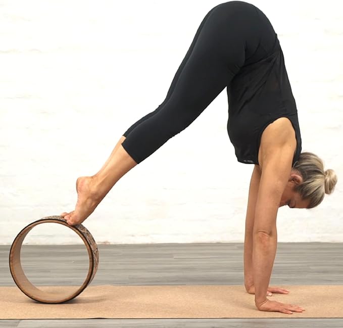 Myga Yoga Wheel,Exercise Prop for Back Pain, Yoga Poses, Pilates, Stretches, Backbend Inversions and Bridge Position,Improves Flexibility, Balance and Core Strength