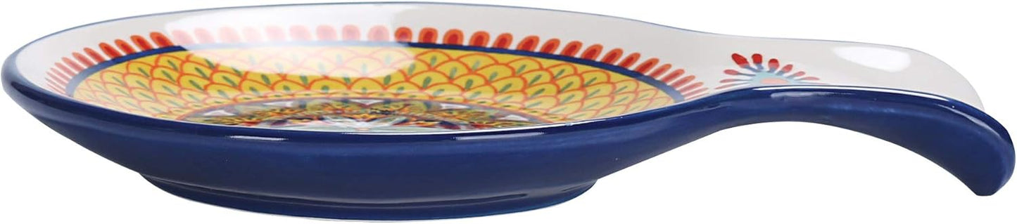 Bico Havana Spoon Rest for Stove Top, Ceramic Spoon Holder for Kitchen Counter, Easy to Clean Coffee Spoon Rest Dishwasher Safe, Kitchen Cooking Utensil Rest for Ladles Spatula