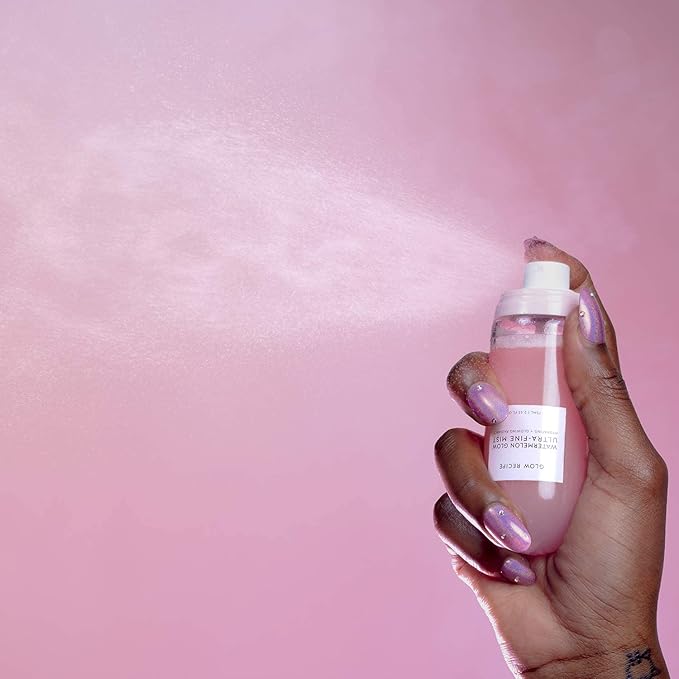 Glow Recipe Watermelon Glow Facial Spray + Hydrating Mist - Ultra-Fine Face Mist with Hyaluronic Acid + Hibiscus AHA to Refresh Dry Skin & Enhance Dewy Makeup - Suitable for All Skin Types (75ml)