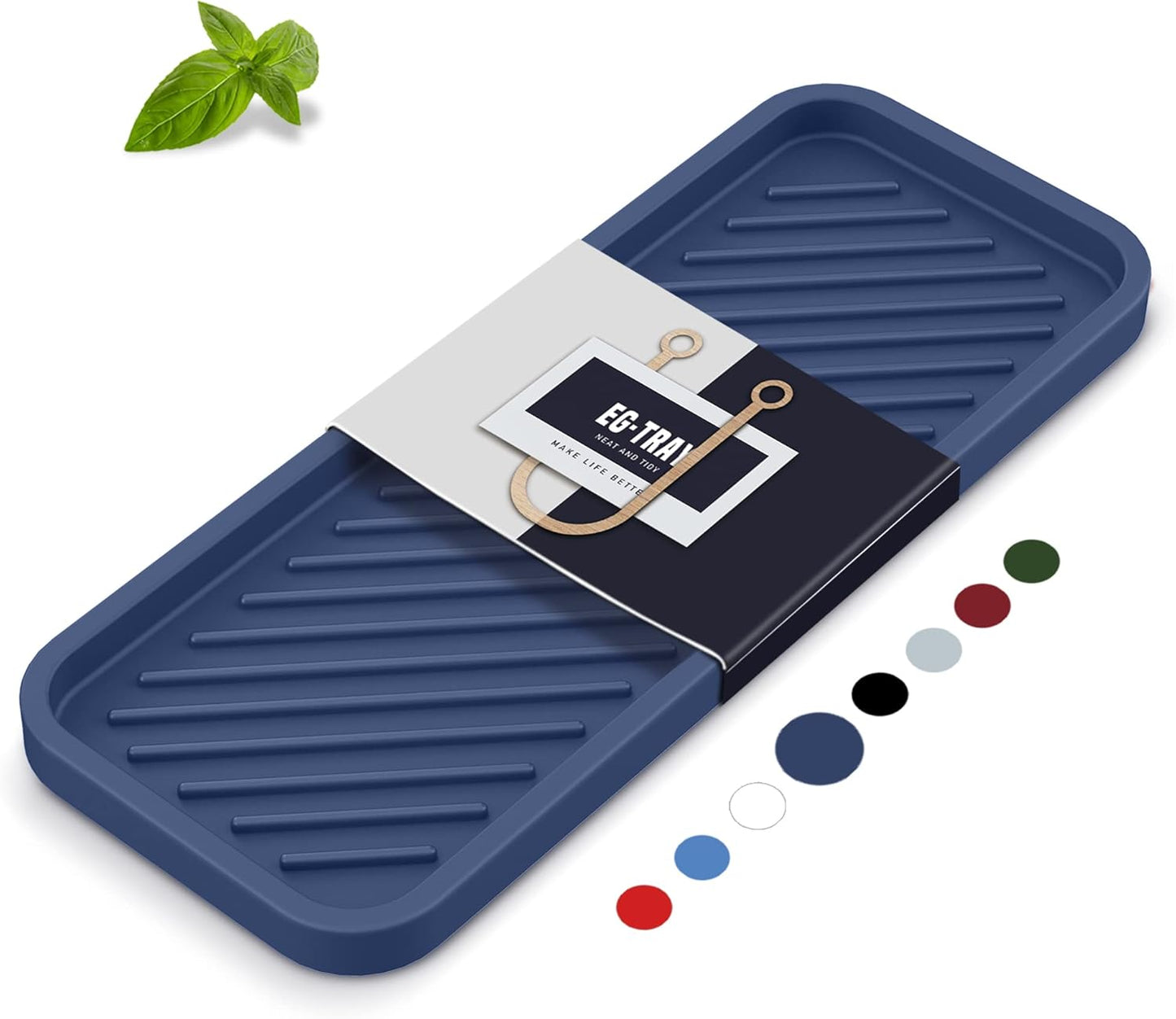 EG-SIPRO Silicone Sponge Holder, Kitchen Sink Organizer Tray, Sponge Caddy for Bathroom Counter, Dish Soap Holder, Scouring Pad Holder