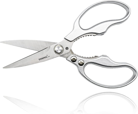 TONMA Heavy Duty Kitchen Scissors All Purpose [Made in Japan] Stainless Steel Japanese Multipurpose Kitchen Shears for Herbs, Chicken, Food, Garden, Office, Crafting, Leather, Dishwasher Safe