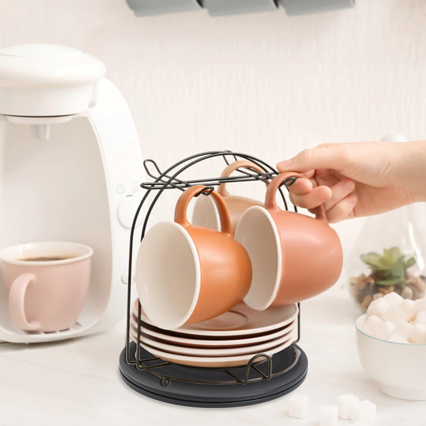 8 Pack 8 Inch Lazy Susan Turntable, Heavy Duty Lazy Susan Turntable Organizer, Premium 8 Inch Rotating Swivel Stand for Table Top, Kitchen, and More