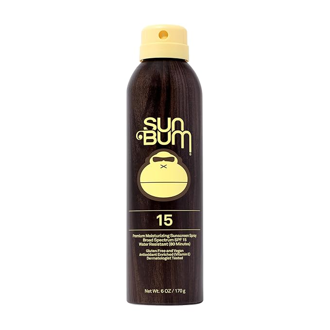 Sun Bum Original SPF 15 Sunscreen Body Spray - Broad Spectrum Moisturizing Sunscreen with Vitamin E - Hawaii 104 Act Compliant (Made without Octinoxate & Oxybenzone) - 6 oz