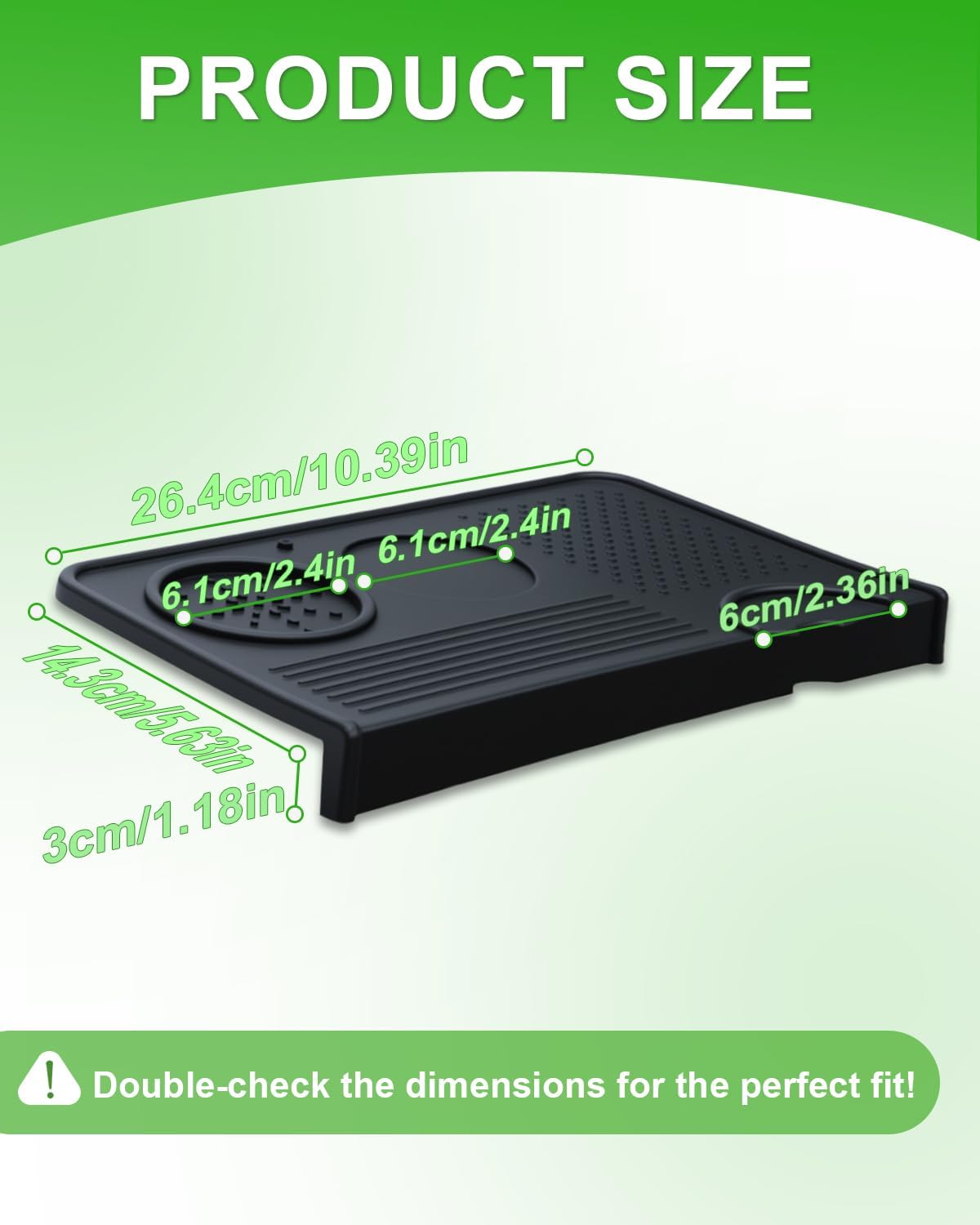 Upgraded Silicone Tamping Mat & Coffee Brush, Durable Tamper Mat Counter Pad, Espresso Machines Acceessories for Home Baristas, Espresso Tamping Station - Black