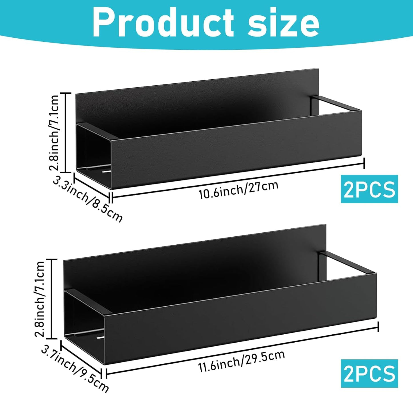 4 Pcs Magnetic Spray Can Holder, Magnet Toolbox Holder, Wall Mounted Spray Bottle Rack, Mechanic Paint Can Organizer, Tool Box Storage Rack for Garage Home Workspace (Black)