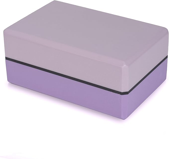 Sunshine Yoga 4" Striped Yoga Block, 10 Pack Bulk EVA Foam Yoga Blocks, Firm and Supportive Yoga Brick, Balance Foam for Stretching, Pilates, and Workout, 4" x 6" x 9"