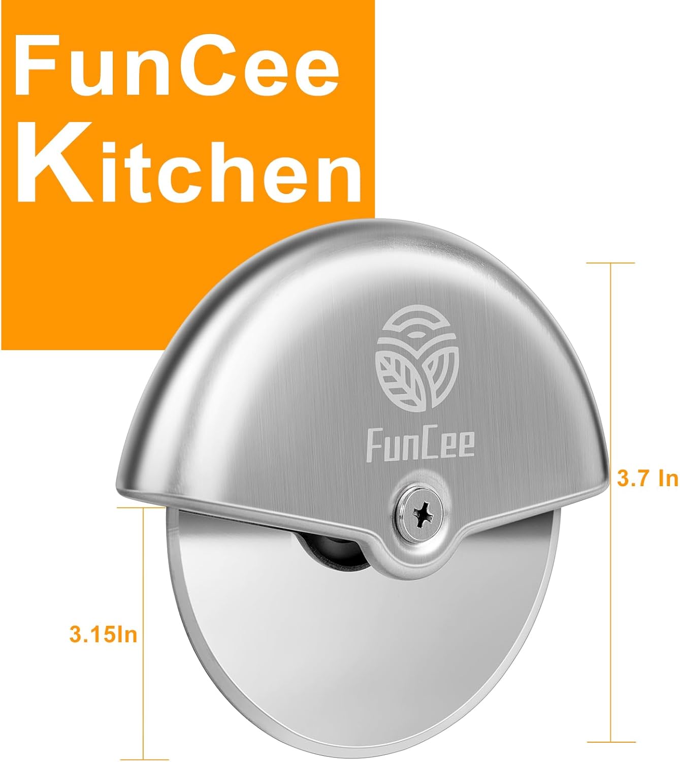 Premium Pizza Cutter Wheel with Sharp Blade For Cutting Through Pizzas, Crusts, Pies and More, Stainless Steel Knife with Ergonomic and Comfort Grip, Dishwasher Safe