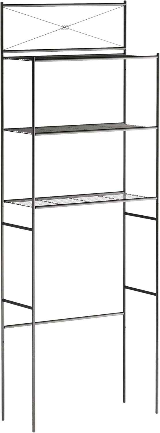 Zenna Home Over the Toilet Storage Shelf Space Saver, Behind Toilet Bathroom Organizer and Storage, Metal Bathroom Organizer with 3 Shelves, Oil Rubbed Bronze