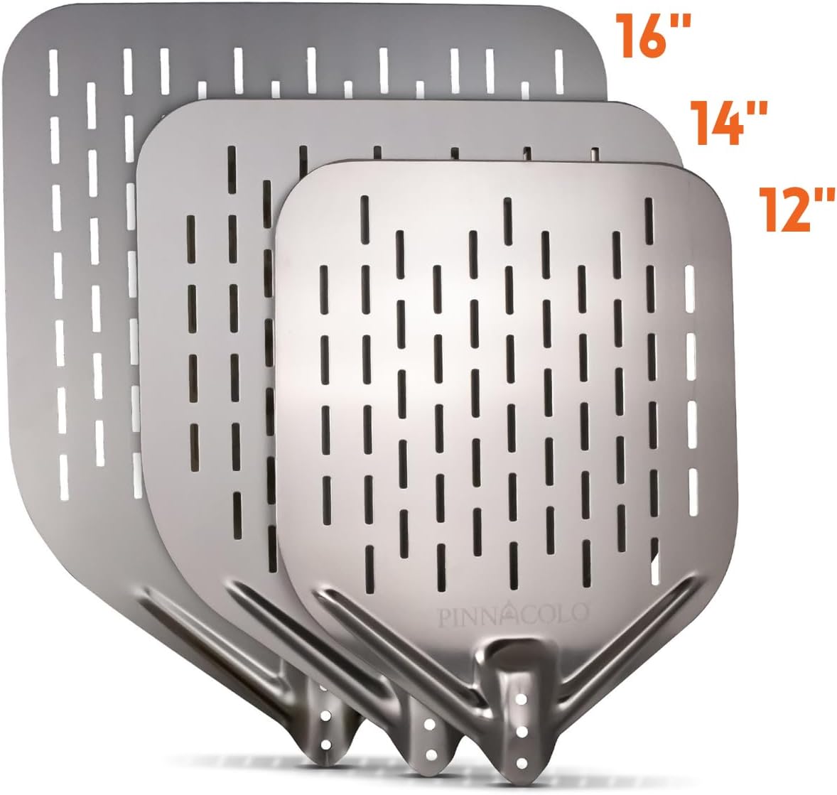 12 Inch Perforated Aluminum Pizza Peel with Handle - Lightweight and Easy to Use, Perfect for Homemade Pizza, Bread, and Pastries