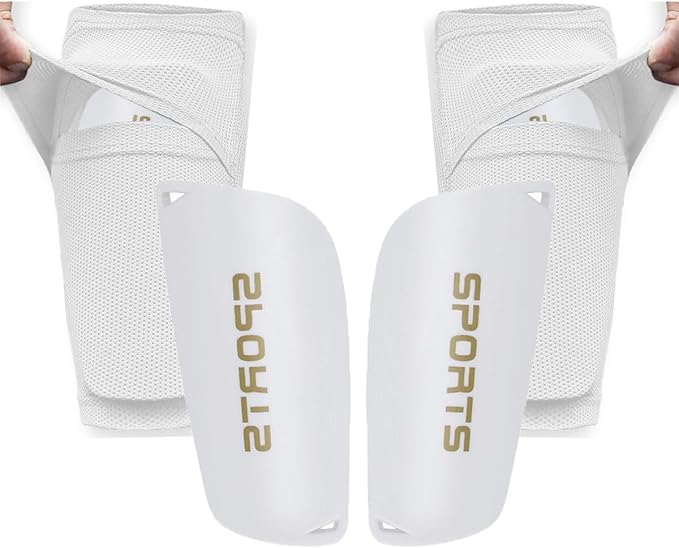 Soccer Shin Guards for Kid Youth Teen Adult - Shin Guards Sleeves with Inserted Pocket Cushion Protection Reduce Shocks and Injuries for TeamSports