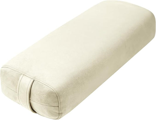 Premium Crushed Sponge Yoga Bolster Pillow for Yin Yoga, Restorative & Meditation - Rectangular Cushion