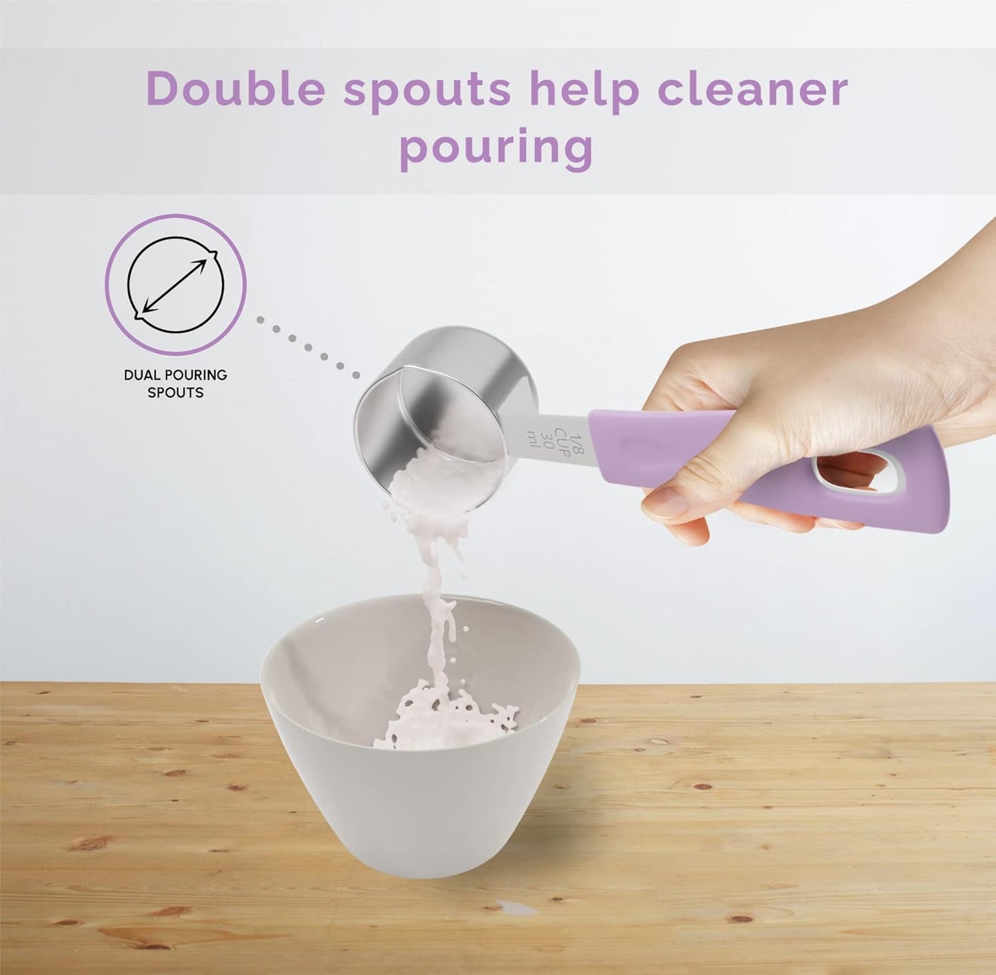 Measuring Cups and Measuring Spoons Set of 14 - Stainless Steel Measuring Cups and Spoons Set, Includes 1/8 Teaspoon Measuring Spoon, 1/8 Cup Measuring Cup, Leveler Dry (14,Cotton Candy)