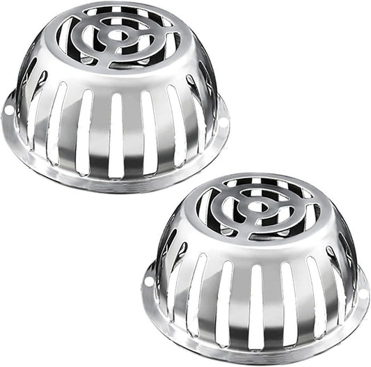 SUS304 Stainless Steel Roof Dome Drain Cover Strainer Anti-Clogging Atrium Grate 2pcs/pk (Φ: 5 inch)