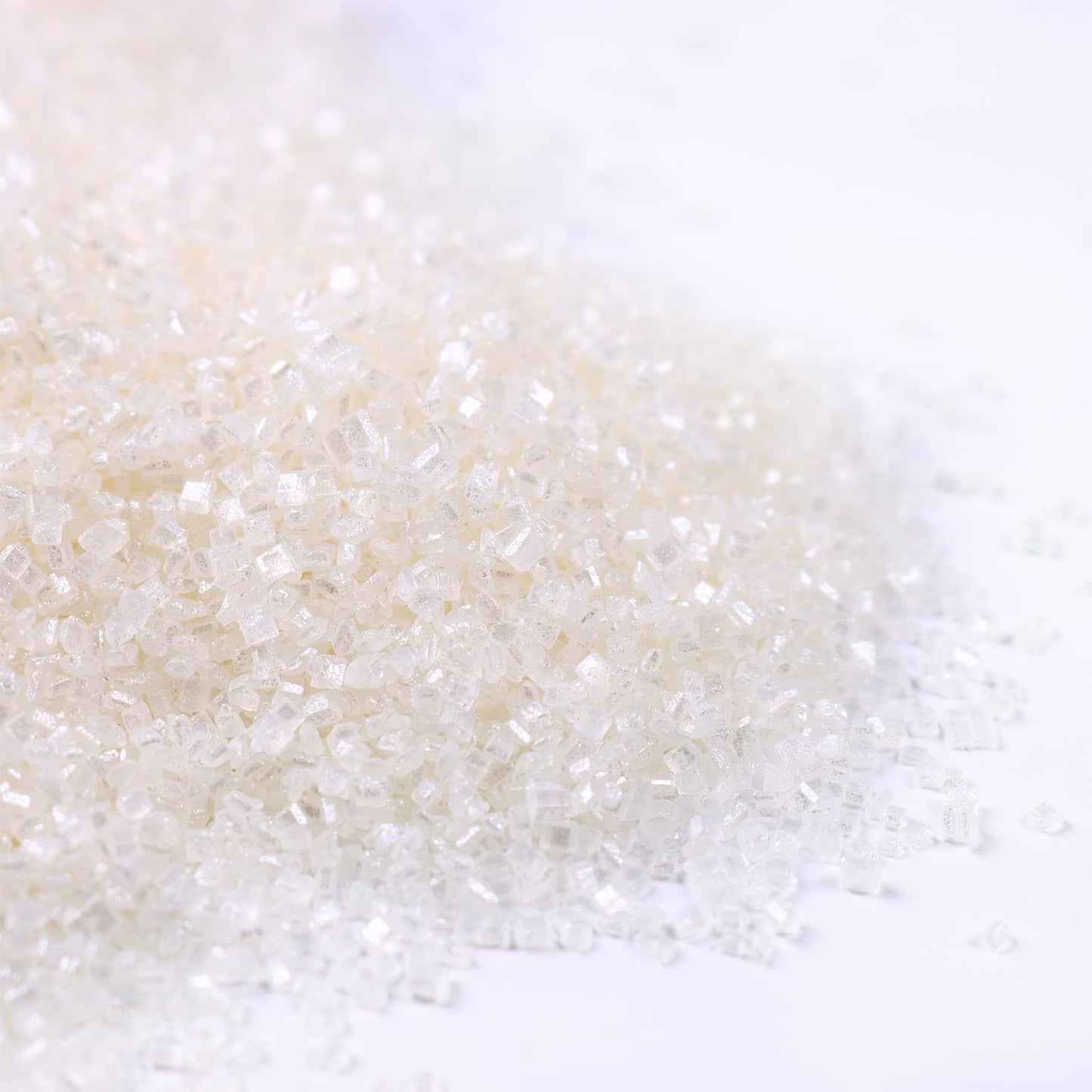Sanding Sugar Edible for Cakes Decorating White Sugar Sprinkles 5.3oz Sugar Crystals Cake Sprinkles for Baking Cupcakes Topper Cookies Ice Cream Topping