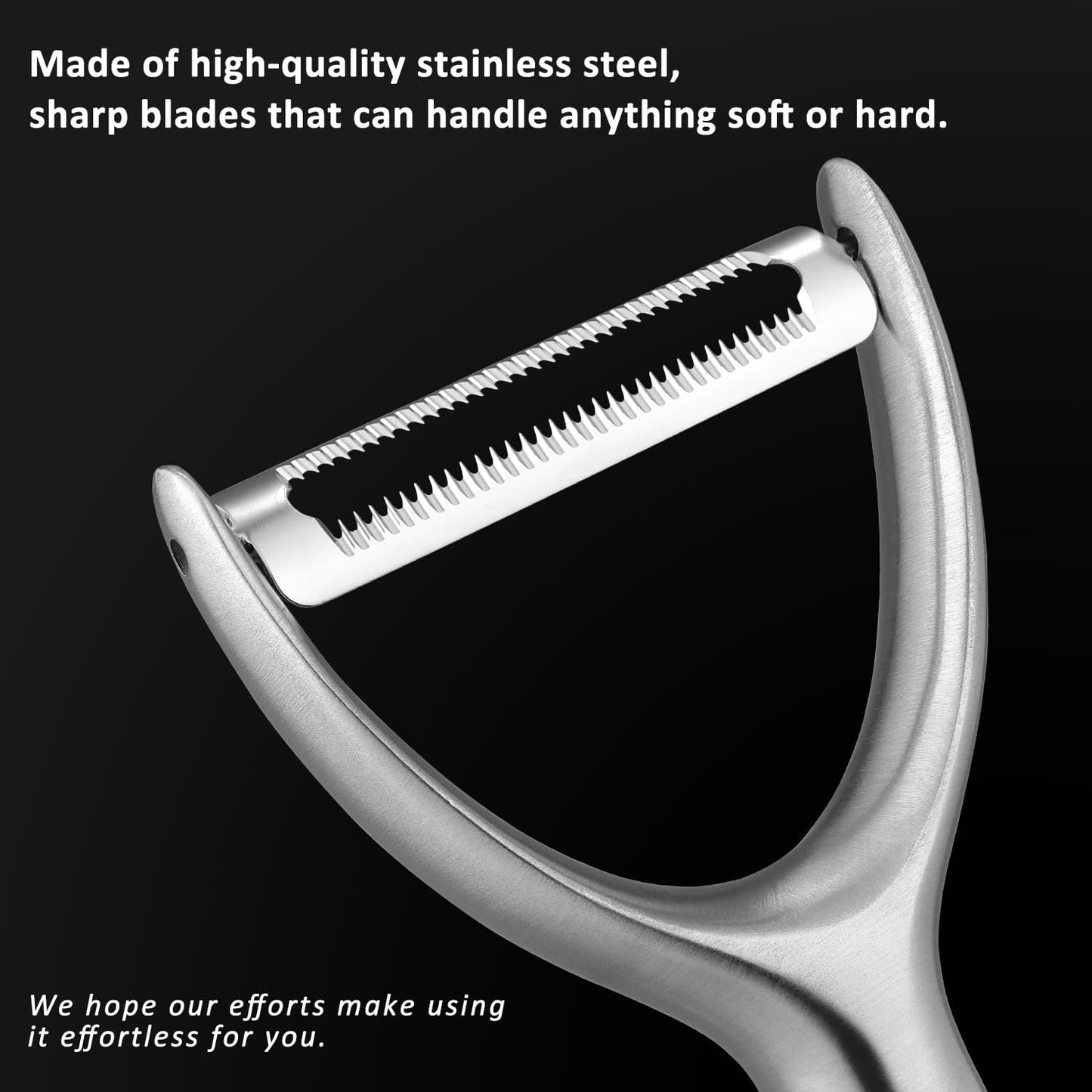 Serrated Blade Premium Y Type 304 Stainless Steel Multifunctional Kitchen Peeler Real Wood Handle Ultra Sharp Blade Vegetable Potato Apple(Wenge)